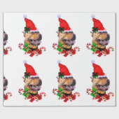 American Pit Bull Terrier Kerstmis Cadeaupapier (Vlak)
