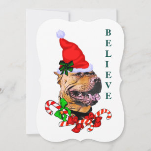 American Pit Bull Terrier Kerstmis Feestdagenkaart