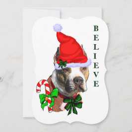 American Pit Bull Terrier Kerstmis Feestdagenkaart