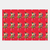 American Pit Bull Terrier Kerstmis Inpakpapier Vel (Voorkant 2)