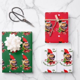 American Pit Bull Terrier Kerstmis Inpakpapier Vel