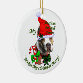 American Pit Bull Terrier Kerstmis Keramisch Ornament (Rechts)