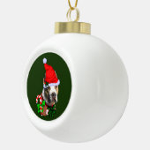 American Pit Bull Terrier Kerstmis Keramische Bal Ornament (Rechts)