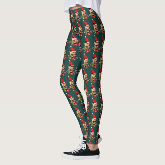 American Pit Bull Terrier Kerstmis Leggings (Links)