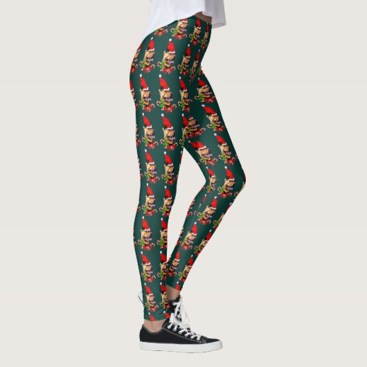 American Pit Bull Terrier Kerstmis Leggings (Rechts)