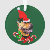 American Pit Bull Terrier Kerstmis Ornament (achterkant)