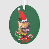 American Pit Bull Terrier Kerstmis Ornament (voorkant)