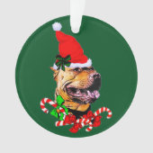 American Pit Bull Terrier Kerstmis Ornament (voorkant)