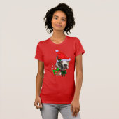 American Pit Bull Terrier Kerstmis T-shirt (Voorkant volledig)