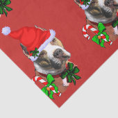 American Pit Bull Terrier Kerstmis Tissuepapier (Detail)