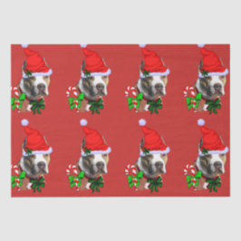 American Pit Bull Terrier Kerstmis Tissuepapier