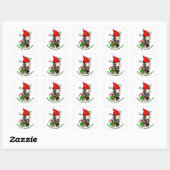 American Pit Bull Terrier Kerstmis Vierkante Sticker (Vel)