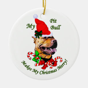 American Pit Bull Terrier-kerstversiering Keramisch Ornament