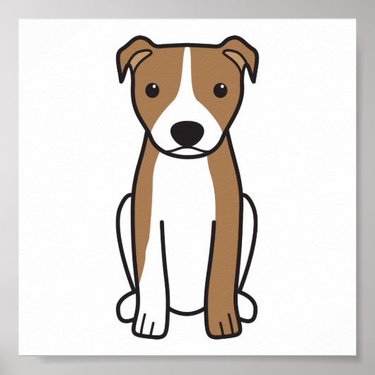 American Pit Bull Terrier (Natural Ears) Poster (Voorkant)
