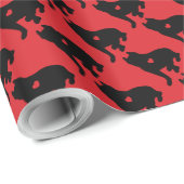 American Pit Bull Terrier Silhouette Cadeaupapier (Rol Hoek)
