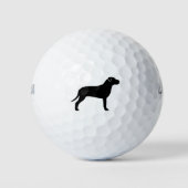 American Pit Bull Terrier Silhouette Golfballen (Voorkant)