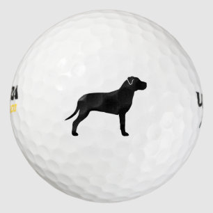 American Pit Bull Terrier Silhouette Golfballen