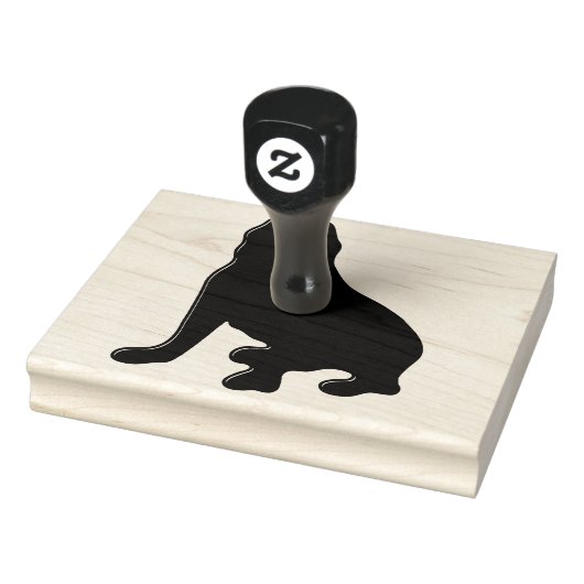 American Pit Bull Terrier Silhouette Rubberstempel (Stempel)