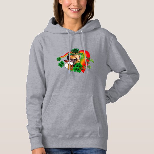 American Pit Bull Terrier St Patricks Day Hoodie (Voorkant)