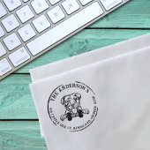American Pitbull Custom Family Return-adres Rubberstempel