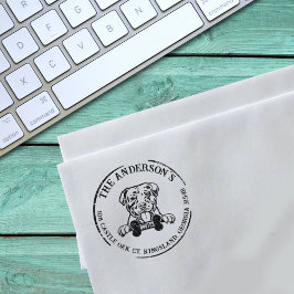American Pitbull Custom Family Return-adres Rubberstempel