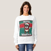 American Pitbull Prettig Kerstfeest Trui (Voorkant volledig)