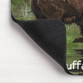 American Plains Buffalo Bison Artwork Mousepad Muismat (Hoek)