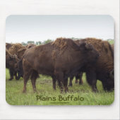 American Plains Buffalo Bison Mousepad Muismat (Voorkant)