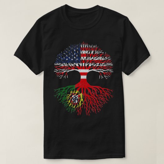 American Portuguese Portugal Roots T-shirt (Design voorkant)