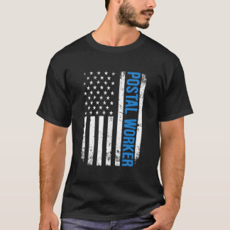 American Postal Worker USA Flag Mail 4th of J T-shirt