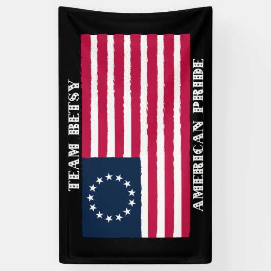 American Pride Betsy Ross Flag Spandoek (Verticaal)