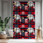 American Pride Curtain Eagle & Flag Home Touch Douchegordijn