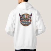 American Pride Design: Patriottische adelaar en vl Hoodie (Achterkant)