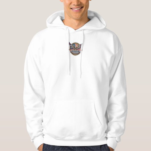 American Pride Design: Patriottische adelaar en vl Hoodie (Voorkant)