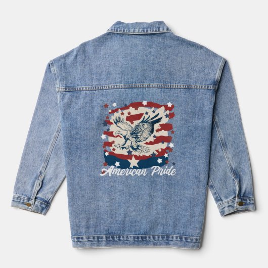 American Pride  Eagle Denim Jas Jacket (Achterkant)