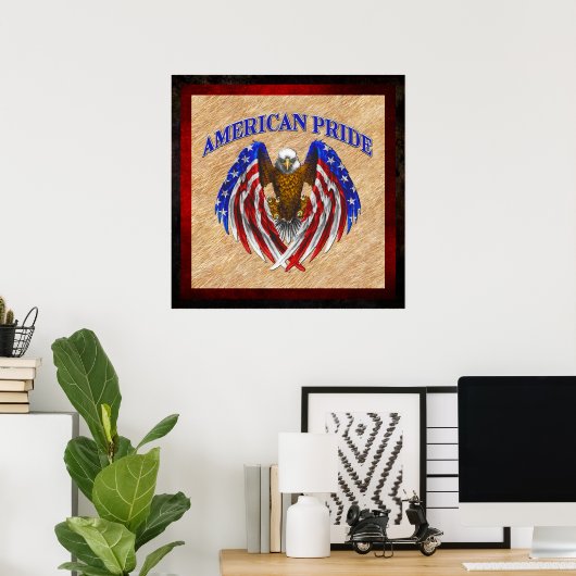 American Pride Eagle Poster (Thuiskantoor)