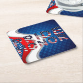 American Pride en Honor Kartonnen Onderzetters (Schuin)