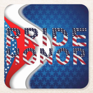 American Pride en Honor Kartonnen Onderzetters