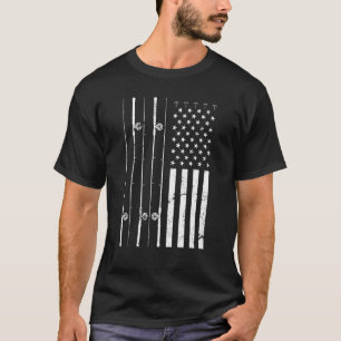 American Pride Fisherman Hobby Vist Pole Usa FL T-shirt