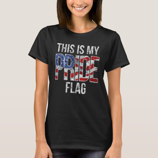 American Pride Flag Patriotic 4th of July T-shirt (Voorkant)