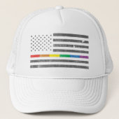 American Pride Flag Trucker Hat Pet (Voorkant)