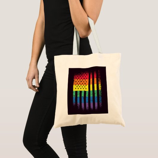American Pride Grunge Tote Bag (Voorkant (product))