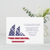 American Pride Invitation Kaart (Staand voorkant)