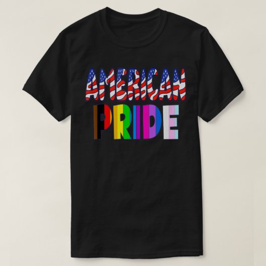 American Pride LGBTQ+ America Pride Month 4 juli T-shirt (Design voorkant)