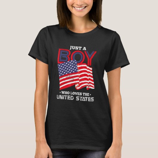 American Pride Liberty Freedom Usa Flag Boys 4th O T-shirt (Voorkant)