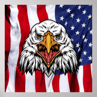 "American Pride: Majestic Eagle met Patriottische Poster