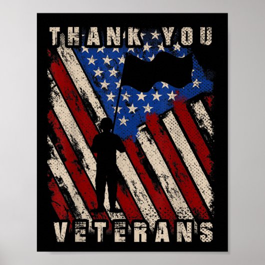 American Pride Patriot Soldier Veterans US Flag Me Poster (Voorkant)