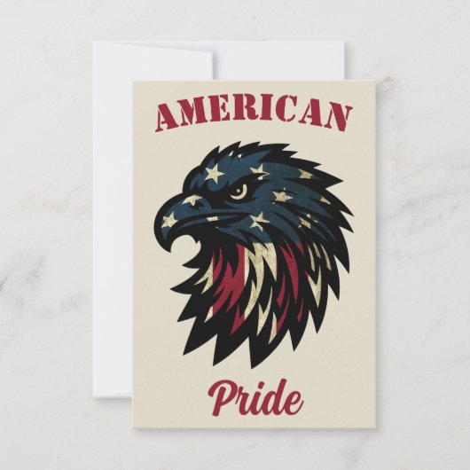 American Pride, Patriottische Rode Witte Blauwe Ad Kaart (Voorkant)