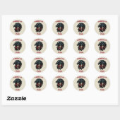 American Pride, Patriottische Rode Witte Blauwe Ad Ronde Sticker (Vel)