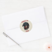 American Pride, Patriottische Rode Witte Blauwe Ad Ronde Sticker (Envelop)